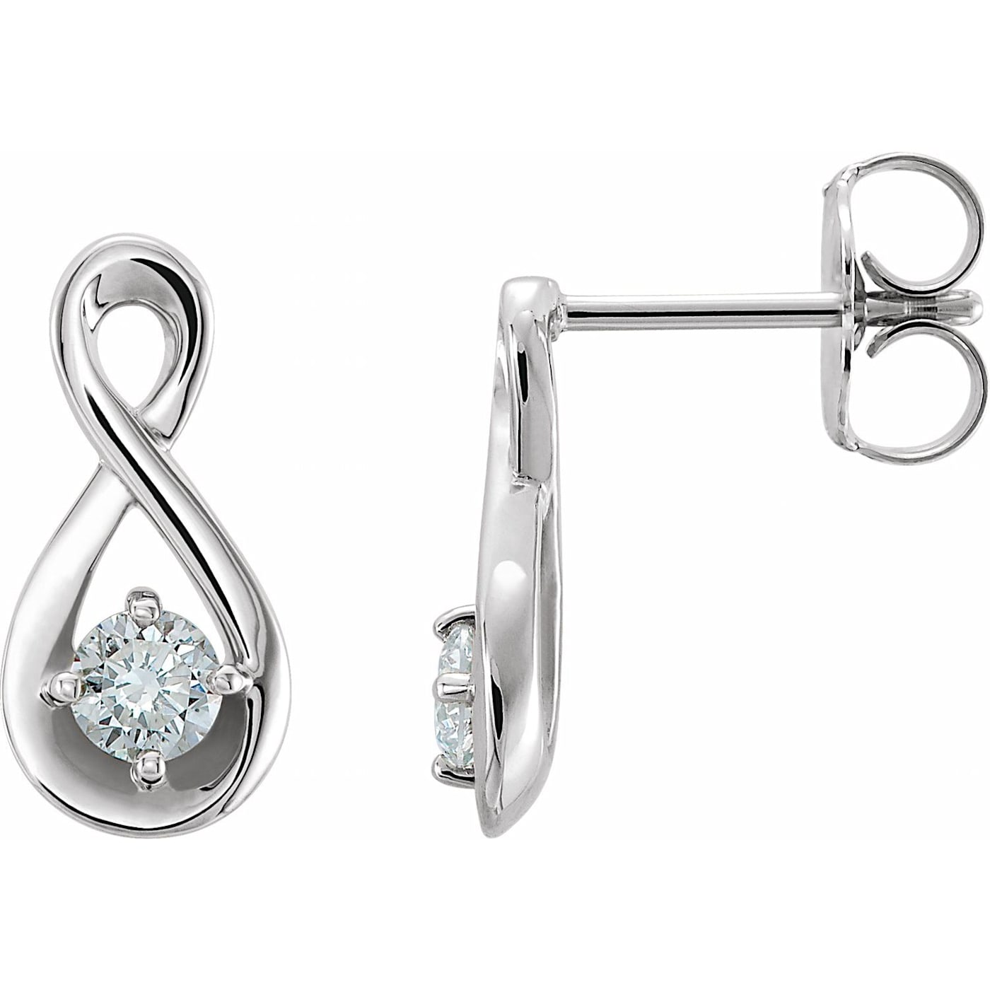 Infinity White Gold Diamond Earrings – MOIRE