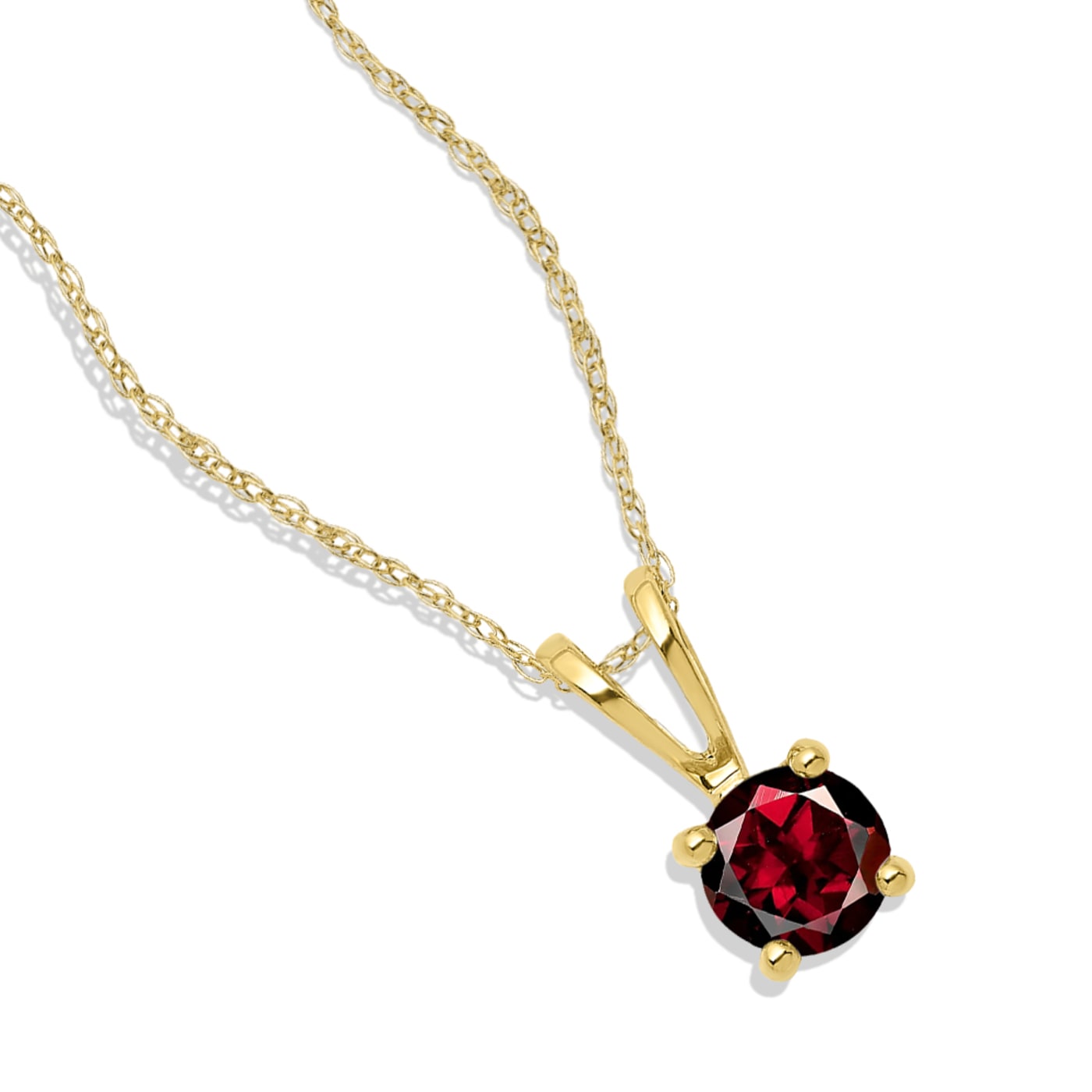 日本売 Angara Natural Garnet Solitaire Pendant Necklace for Women