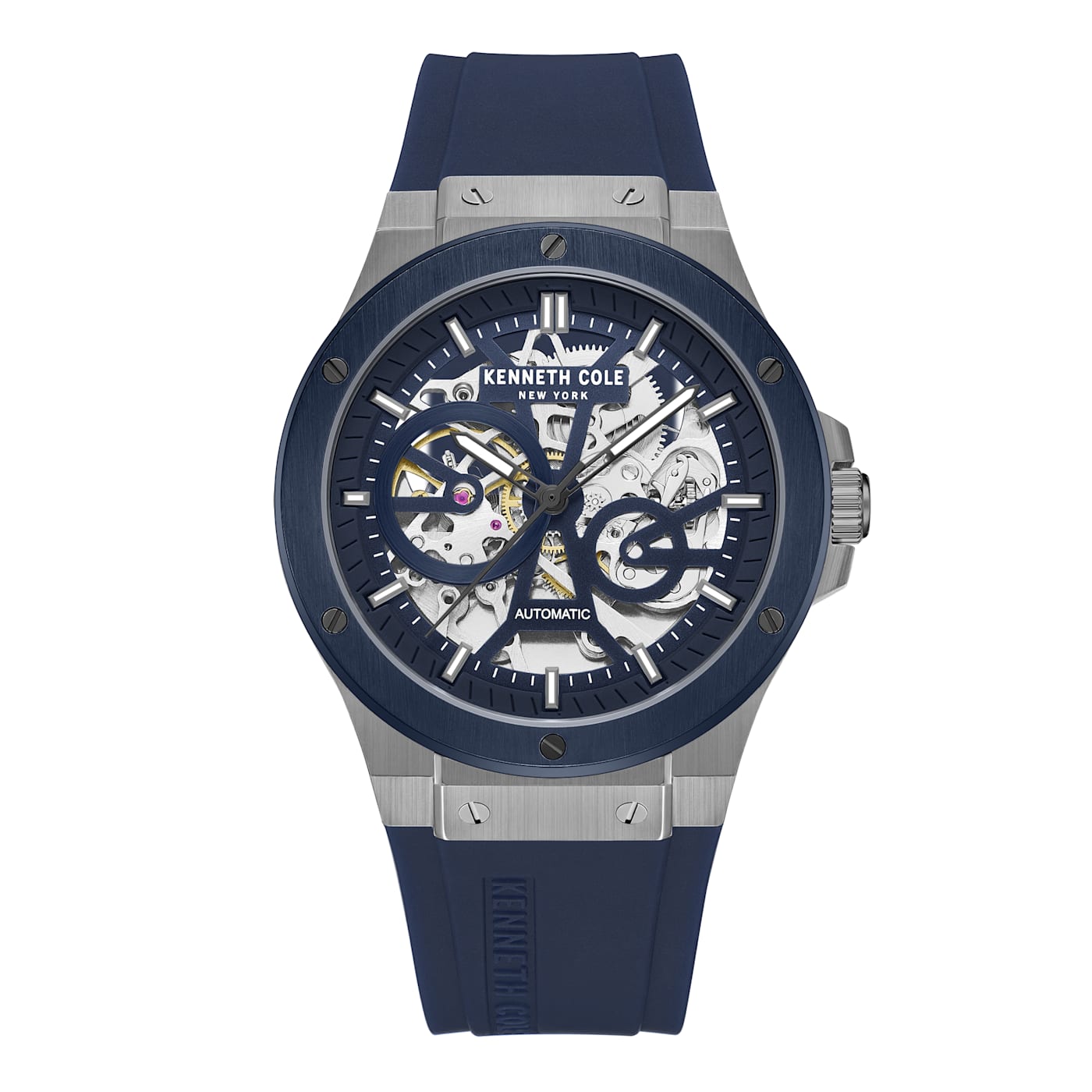 Kenneth Cole New York Men s Blue Silicone strap watch 197QVA