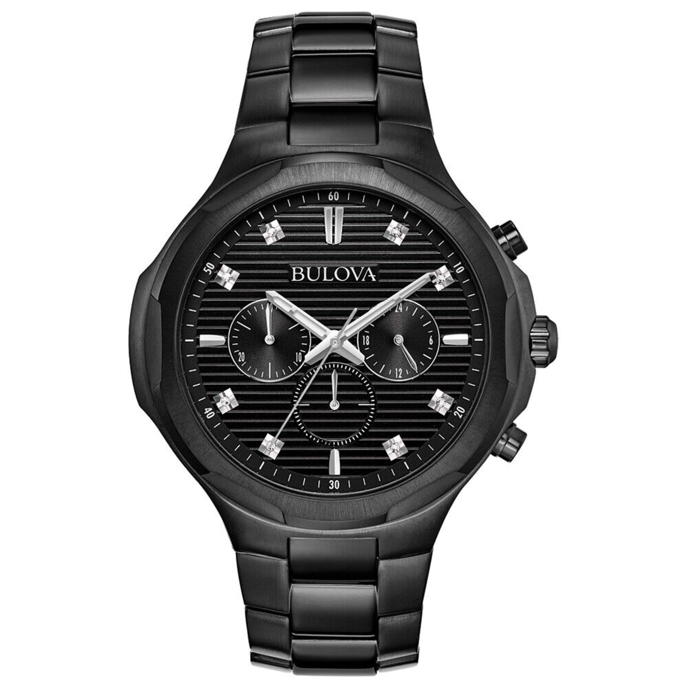 Bulova Classic Sport Men s Chronograph Watch in Black Stainless Steel