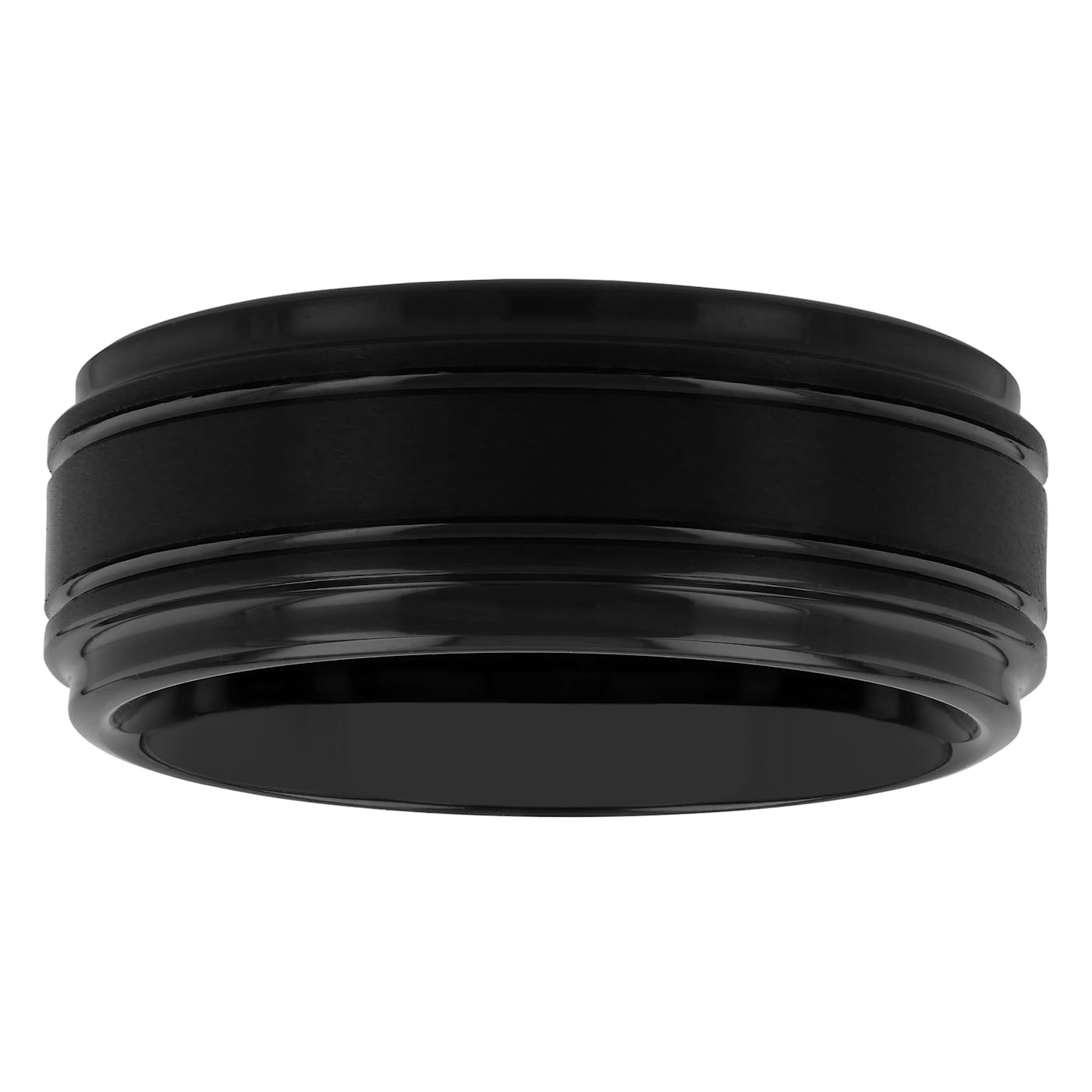 Tungsten Comfort™ Tungsten Black Ion Plated Double Stripe Band