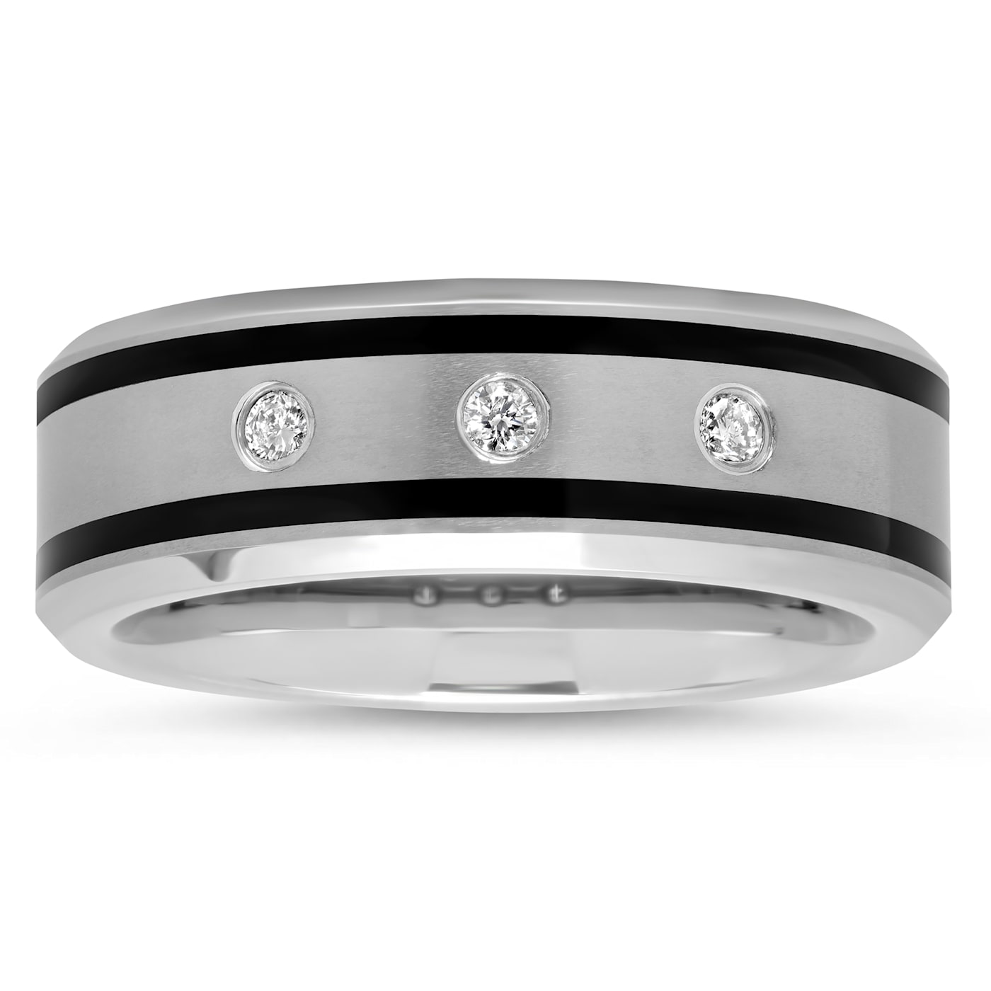 Tungsten Comfort™ 1/8CTW Diamond Tungsten and Resin 8MM Band