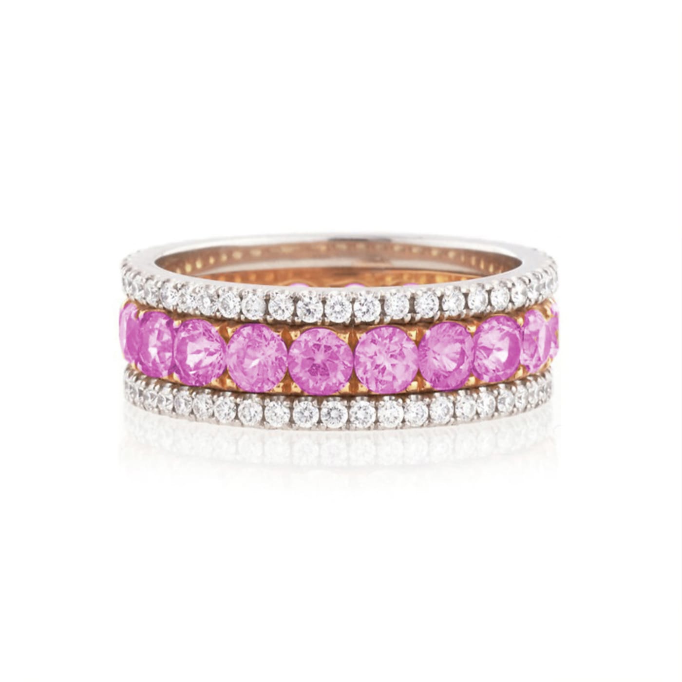 Pink Sapphire & Diamond Ring - 1K3F1A