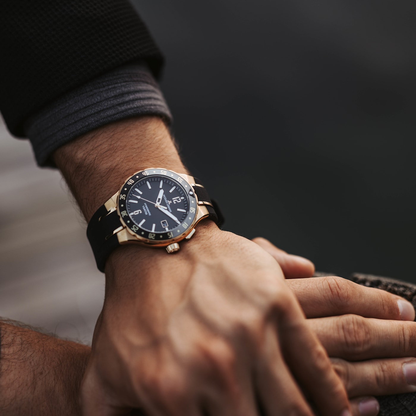 JACQUES LEMANS Hybromatic Men's Watch with Silicone Strap