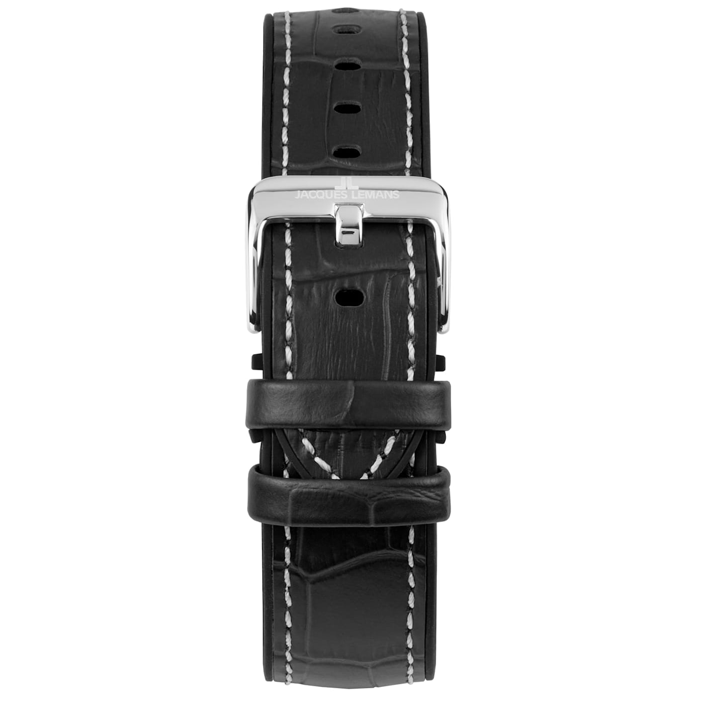JACQUES LEMANS Hybromatic Men's Watch with Silicone/Leather Strap and Solid  Stainless Steel 1-2130 - 1BT2HA