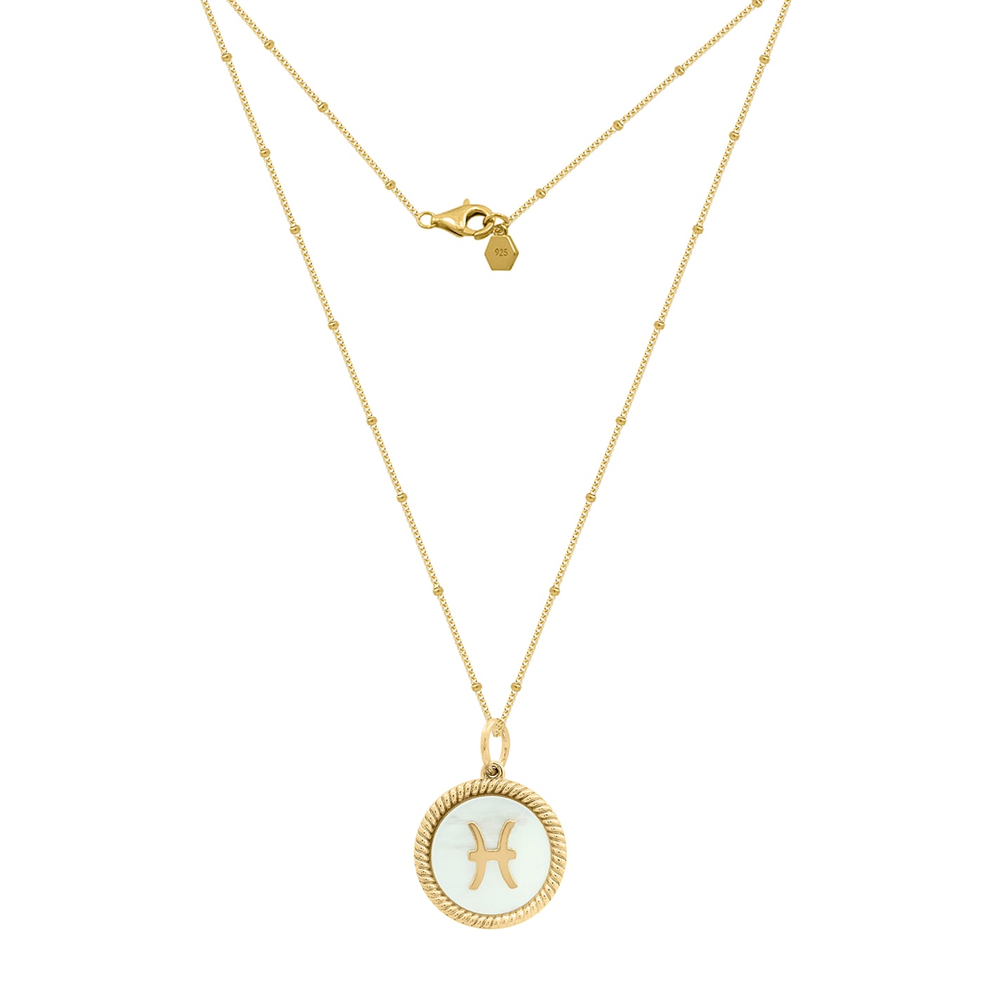 J'ADMIRE Mother of Pearl 14K Yellow Gold Over Sterling