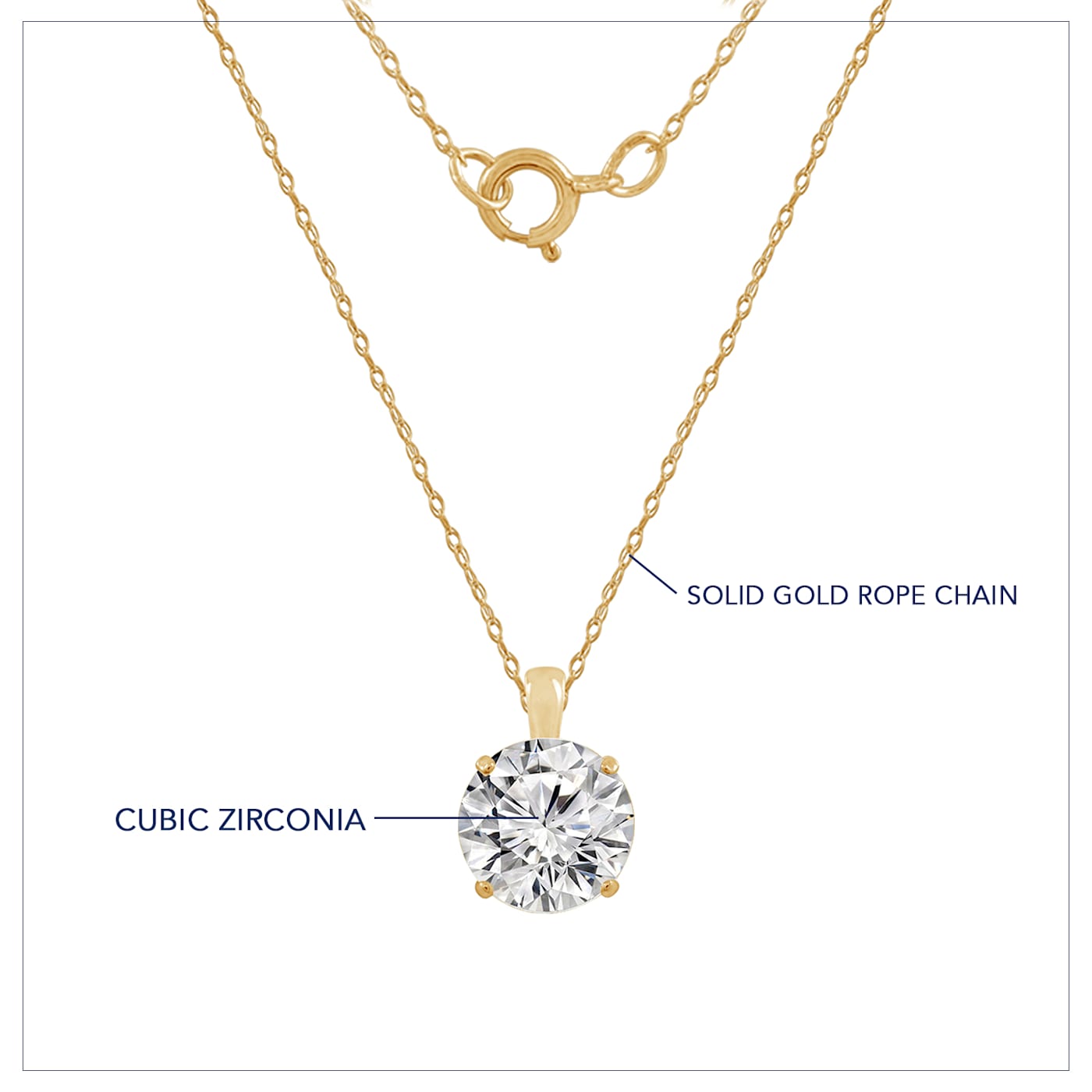定期入れの 14K LUXGEM Yellow 0.5 | Necklace Pendant Cut Round Gold アクセサリー