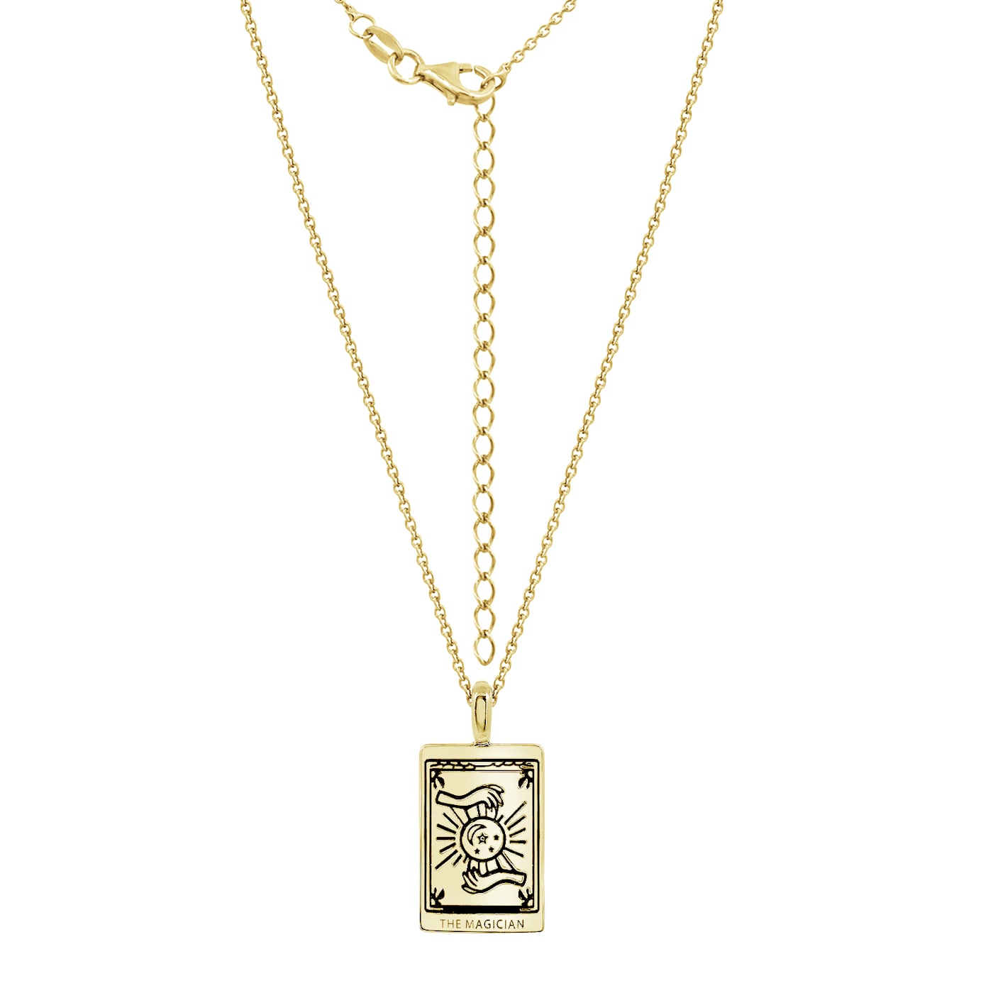 Hierophant Tarot Card Necklace - Gold | The Silver Wing