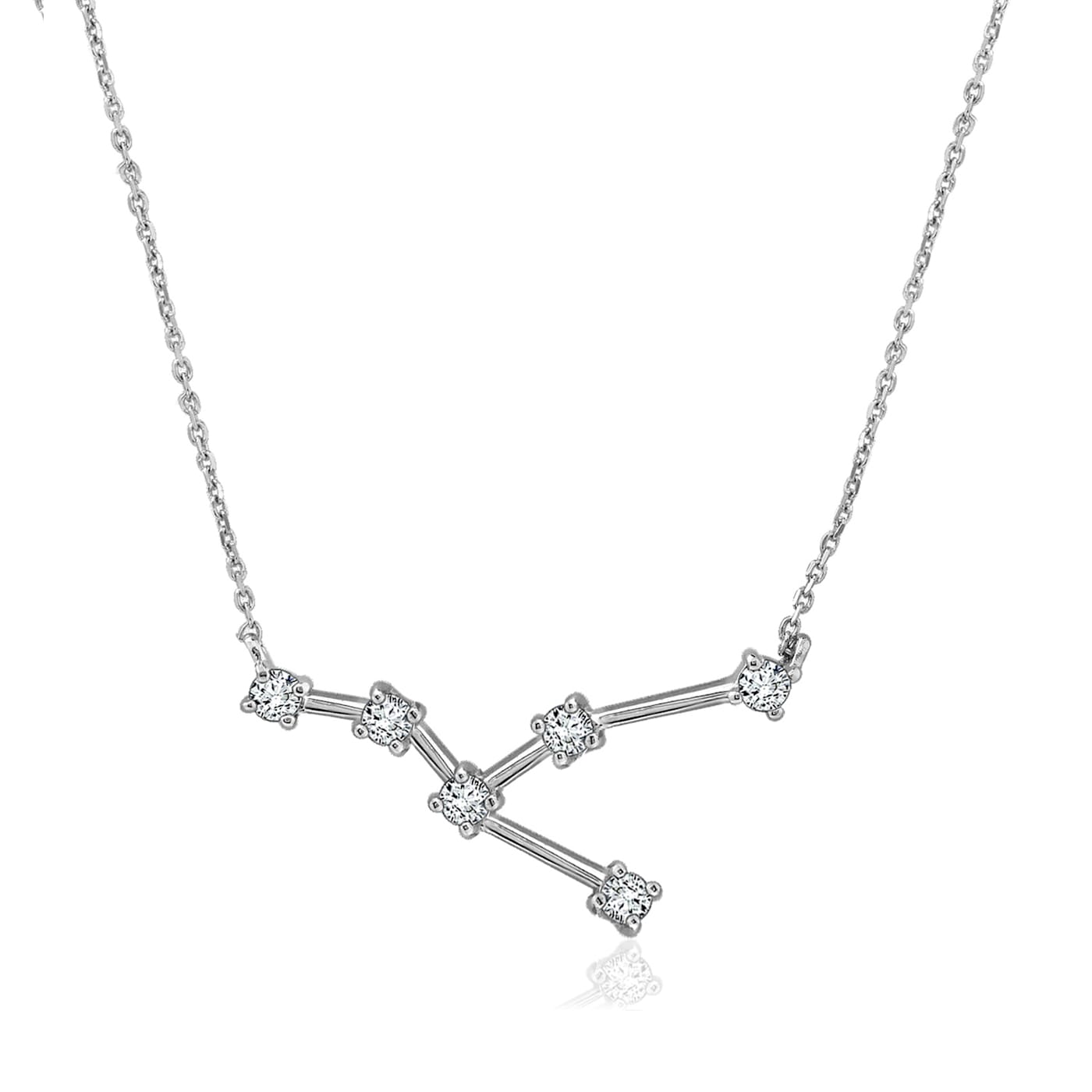 J ADMIRE Taurus Zodiac Constellation Platinum 950 Over Sterling Silver Pendant Necklace 136QFQ