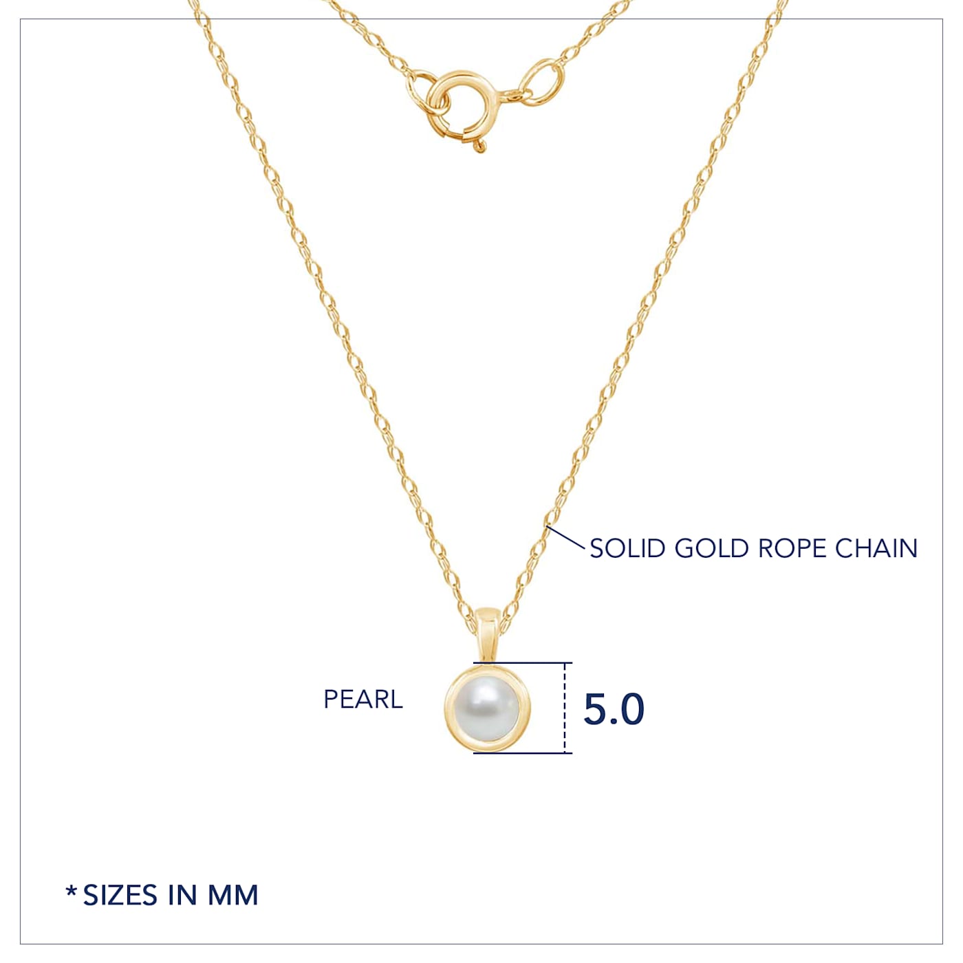 LUXGEM 10K Solid Gold Solitaire June Birthstone Necklace for