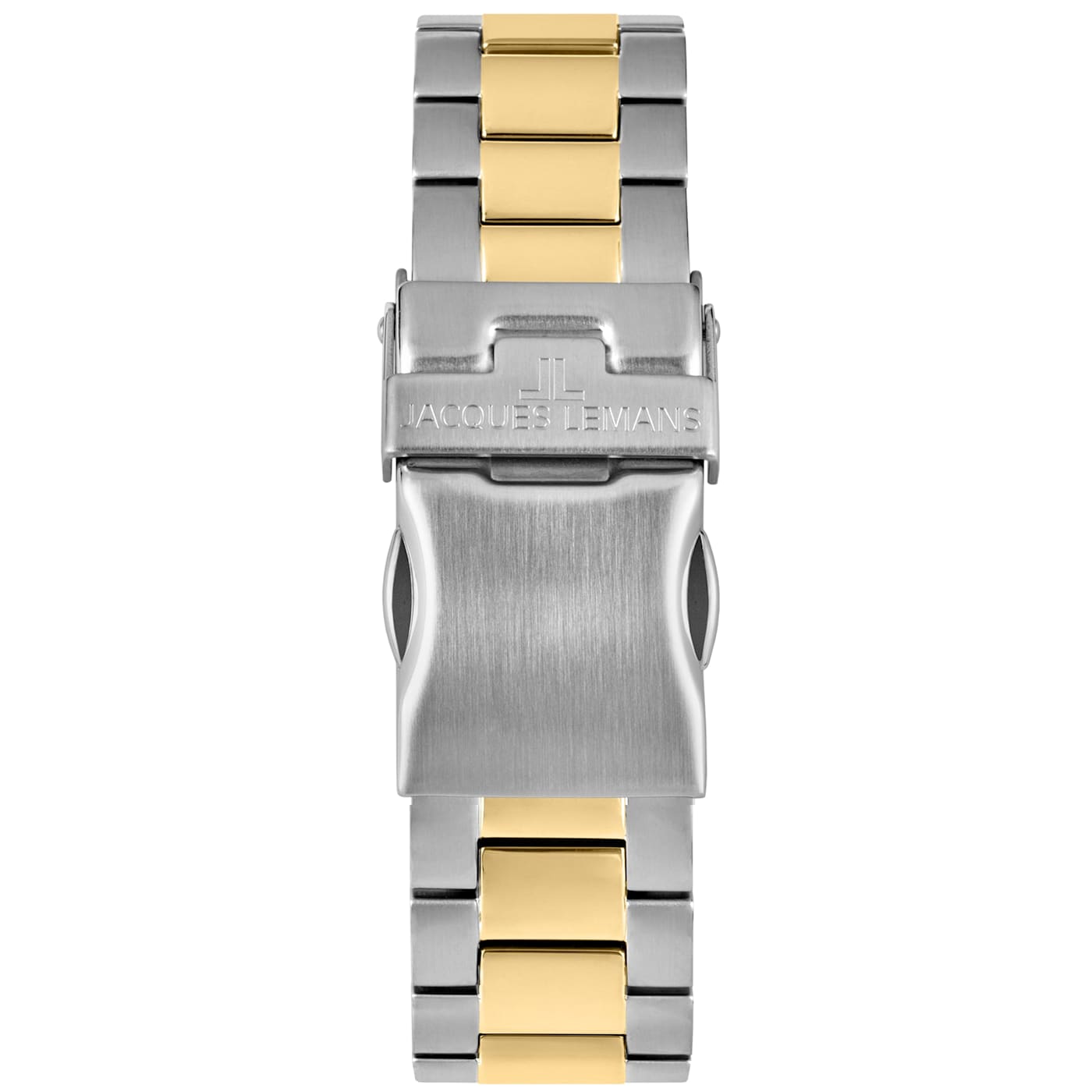 JACQUES LEMANS Men s Sport Watch with Stainless Steel Strap Gold Bicolor Chronograph 1 2091 15HTZA