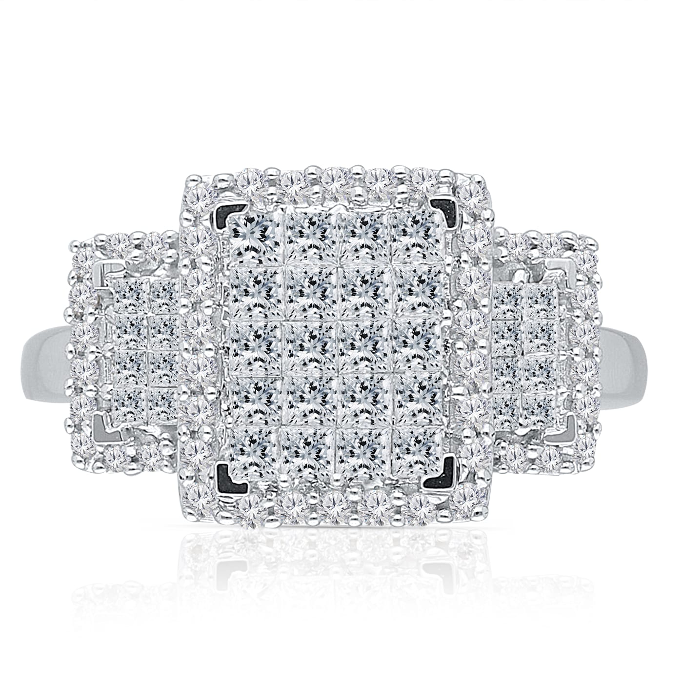 Kallati White Gold Princesse Royale 1.00ct Princess Diamond Ring