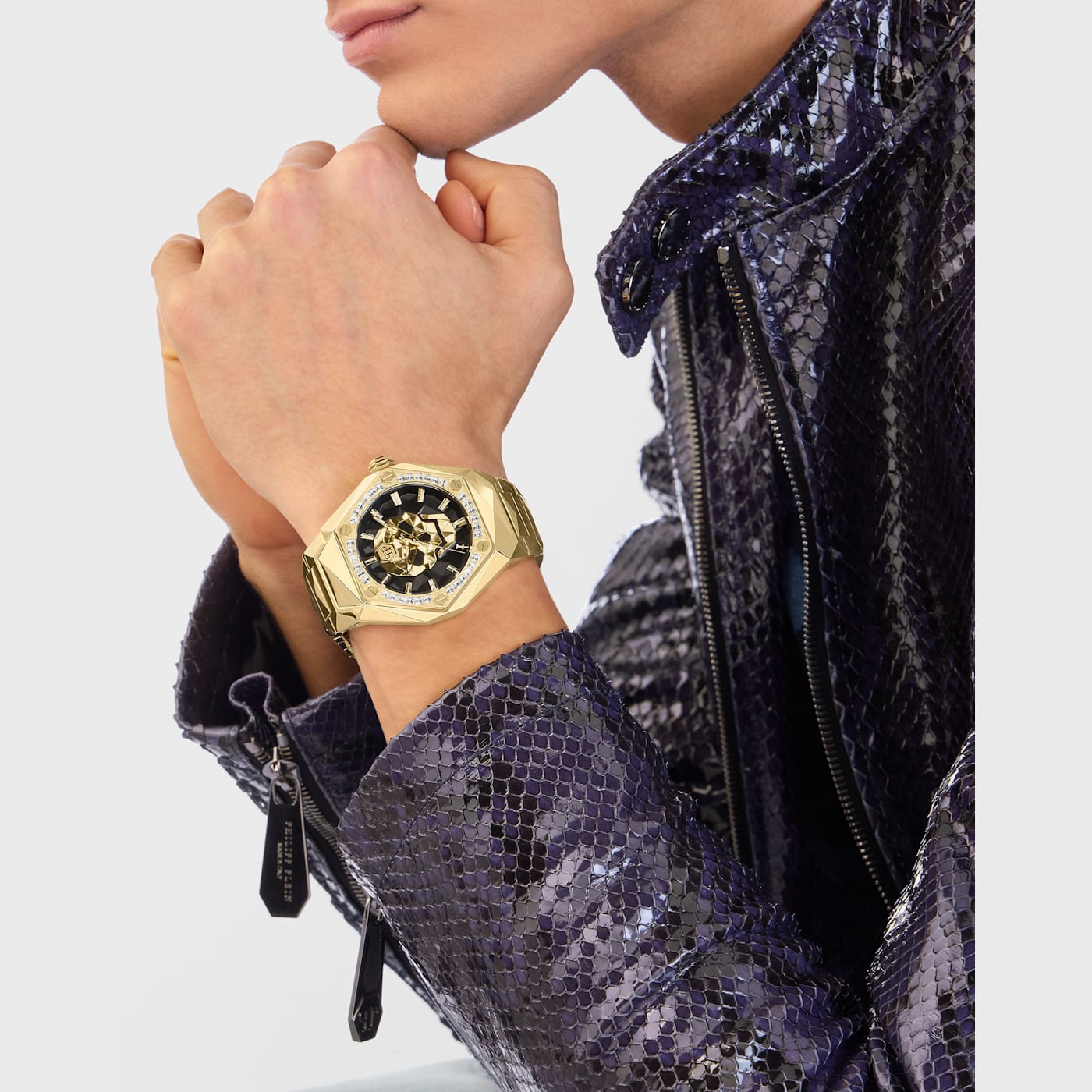 腕時計その他 Philipp Plein Ip Yellow Gold Bracelet Watch Philipp Plein Women's Queen Quartz Analog Gold Stainless