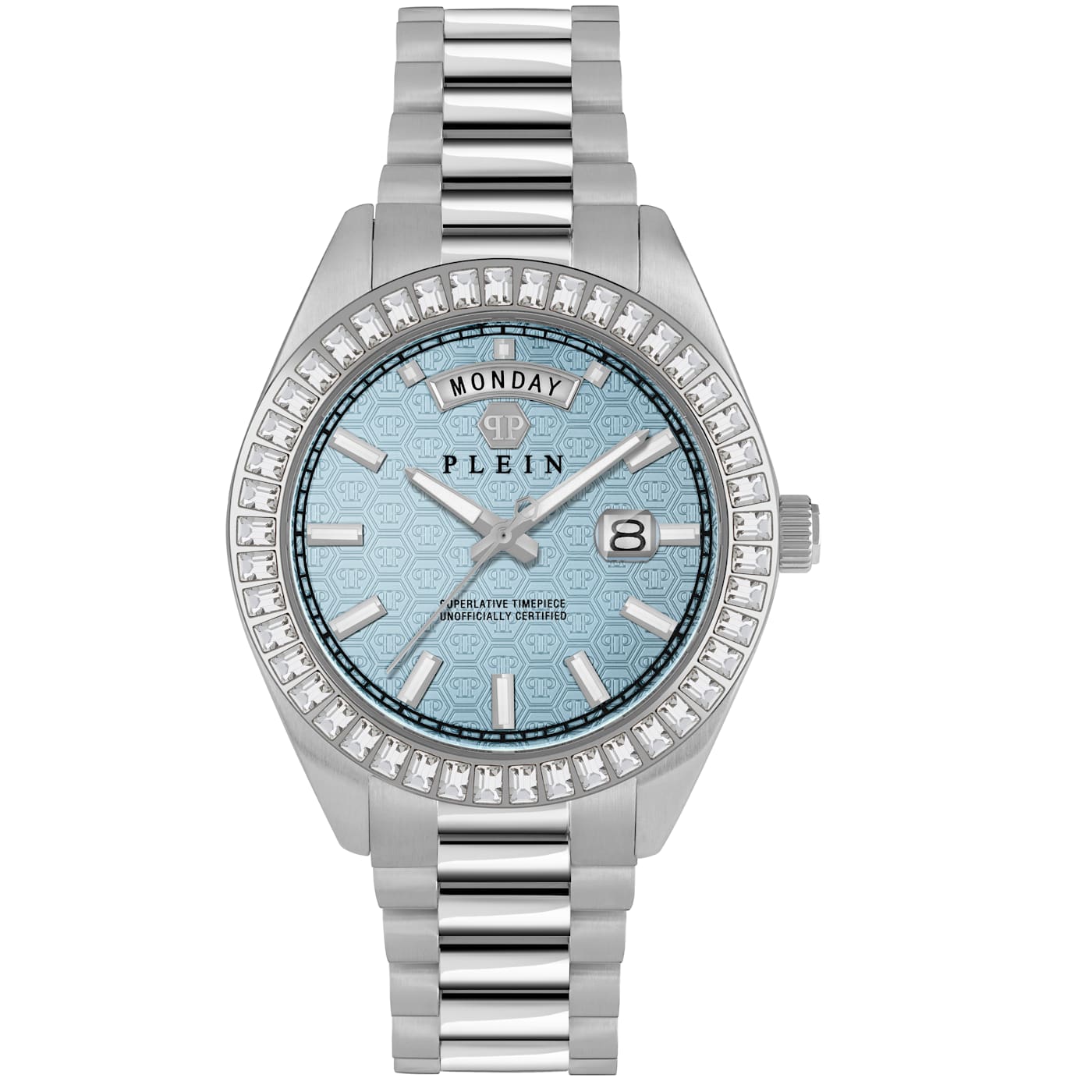 Date Superlative Stainless Steel Bracelet Mens Watch - 167GTA