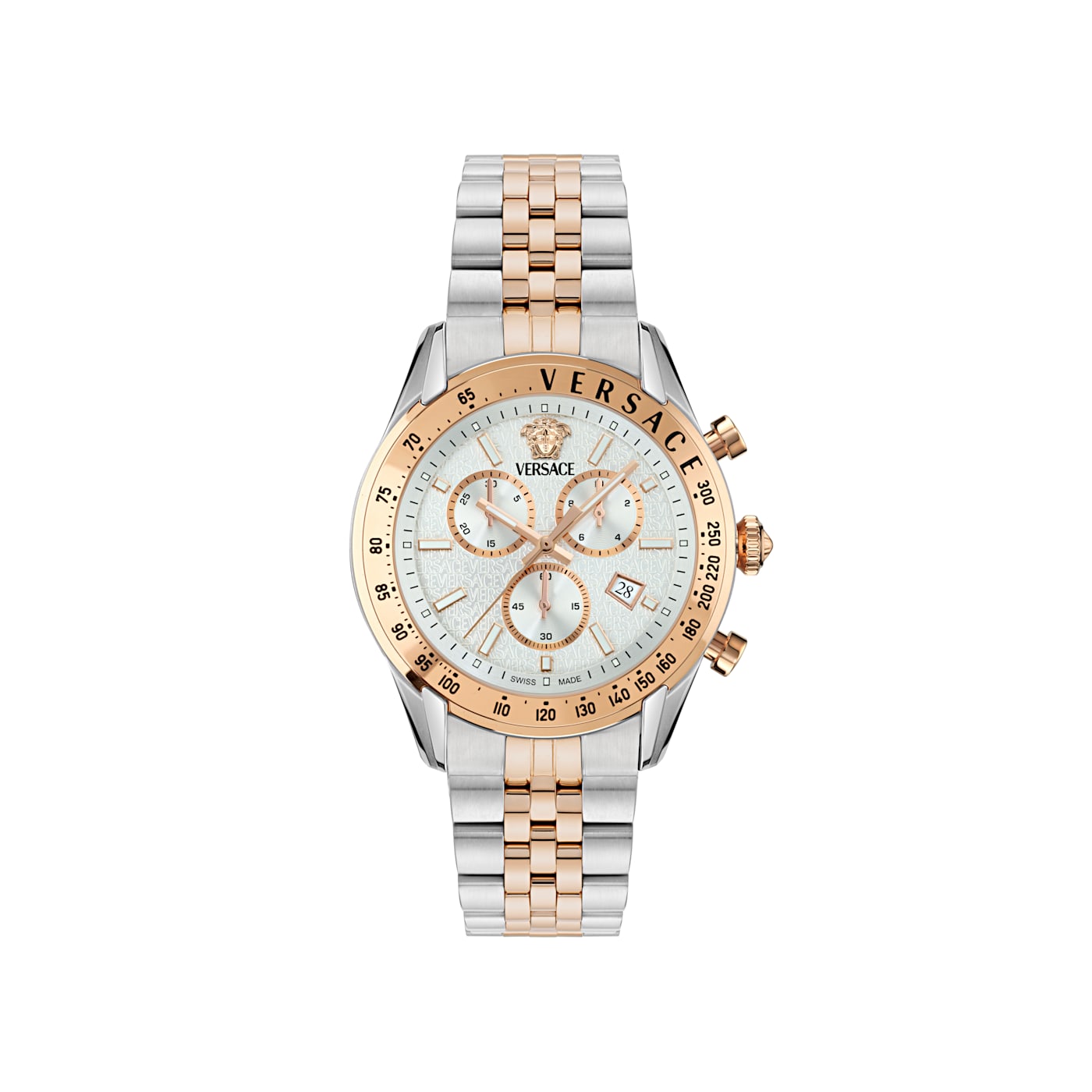 腕時計その他 Versace Greca Bracelet Watch With Silver Guilloche Dial Versace Greca Time Bracelet Watch - 135CYA