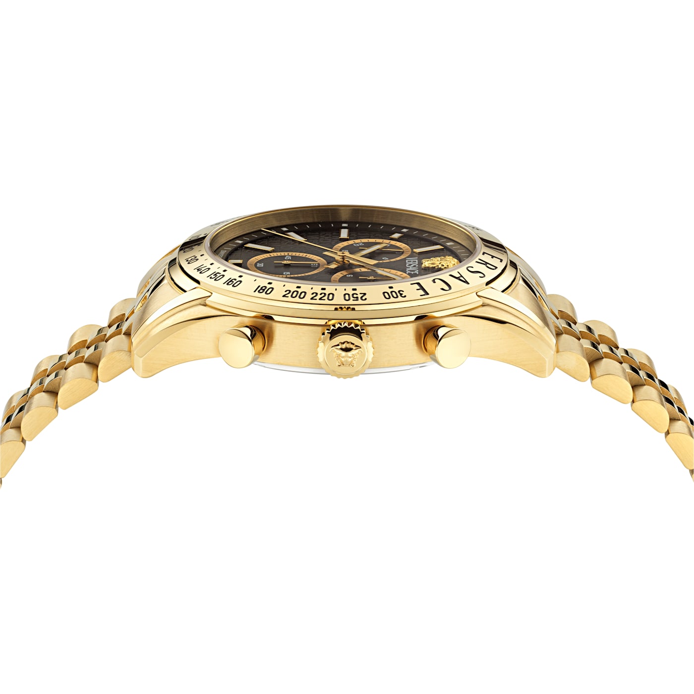 Versace Chrono Master Mens Watch IP Yellow Gold Case and