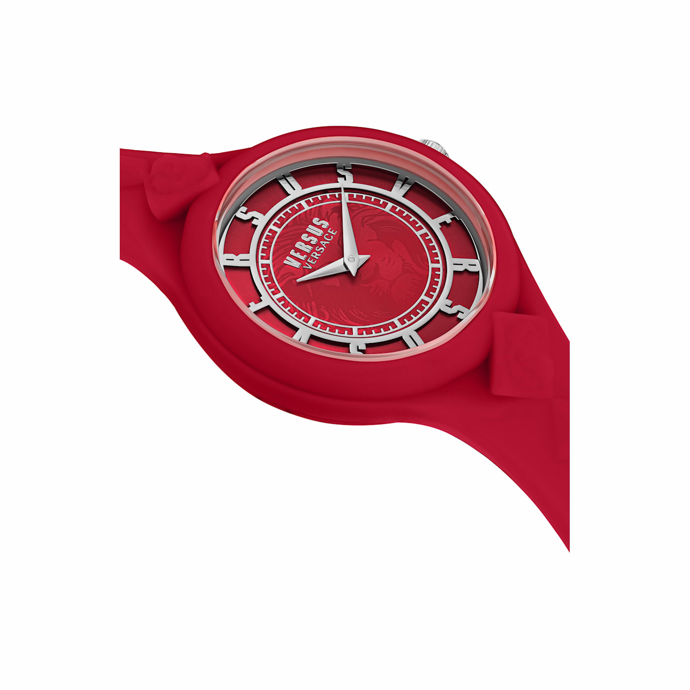 Versus Versace Fire Island Studs Red Silicone Strap Watch