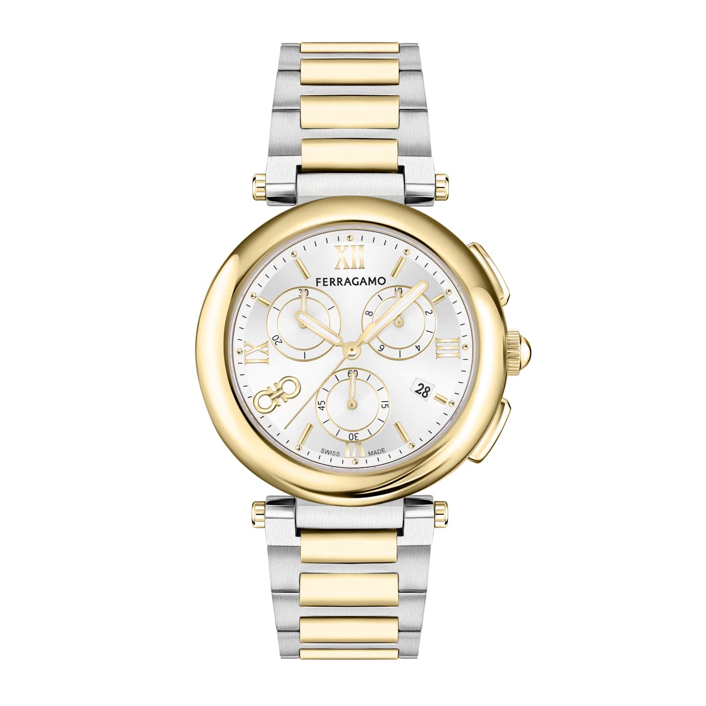 腕時計その他 Ferragamo Two-Tone Bracelet Watch With Silver Sunray Dial Ferragamo Legacy Two-tone Bracelet Watch - 16FPCA