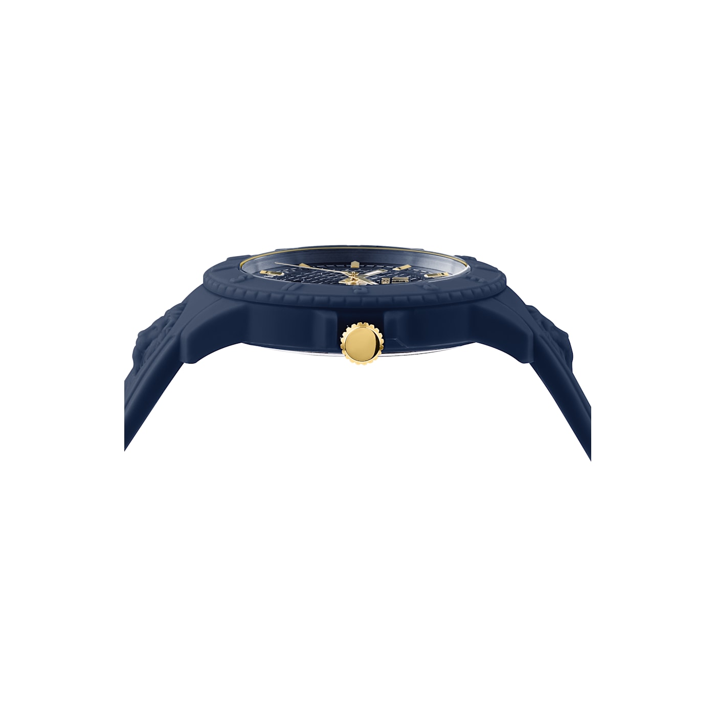 VERSUS VERSACE 青 時計 Versus Versace Tokyo Blue Silicone Strap Watch - 1BKFQE