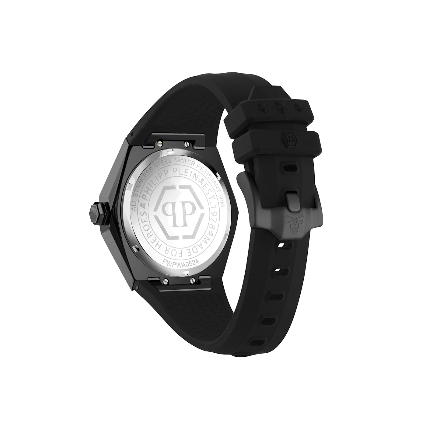 The $kull Spikes Crystal Silicone Strap Watch - 12D98A