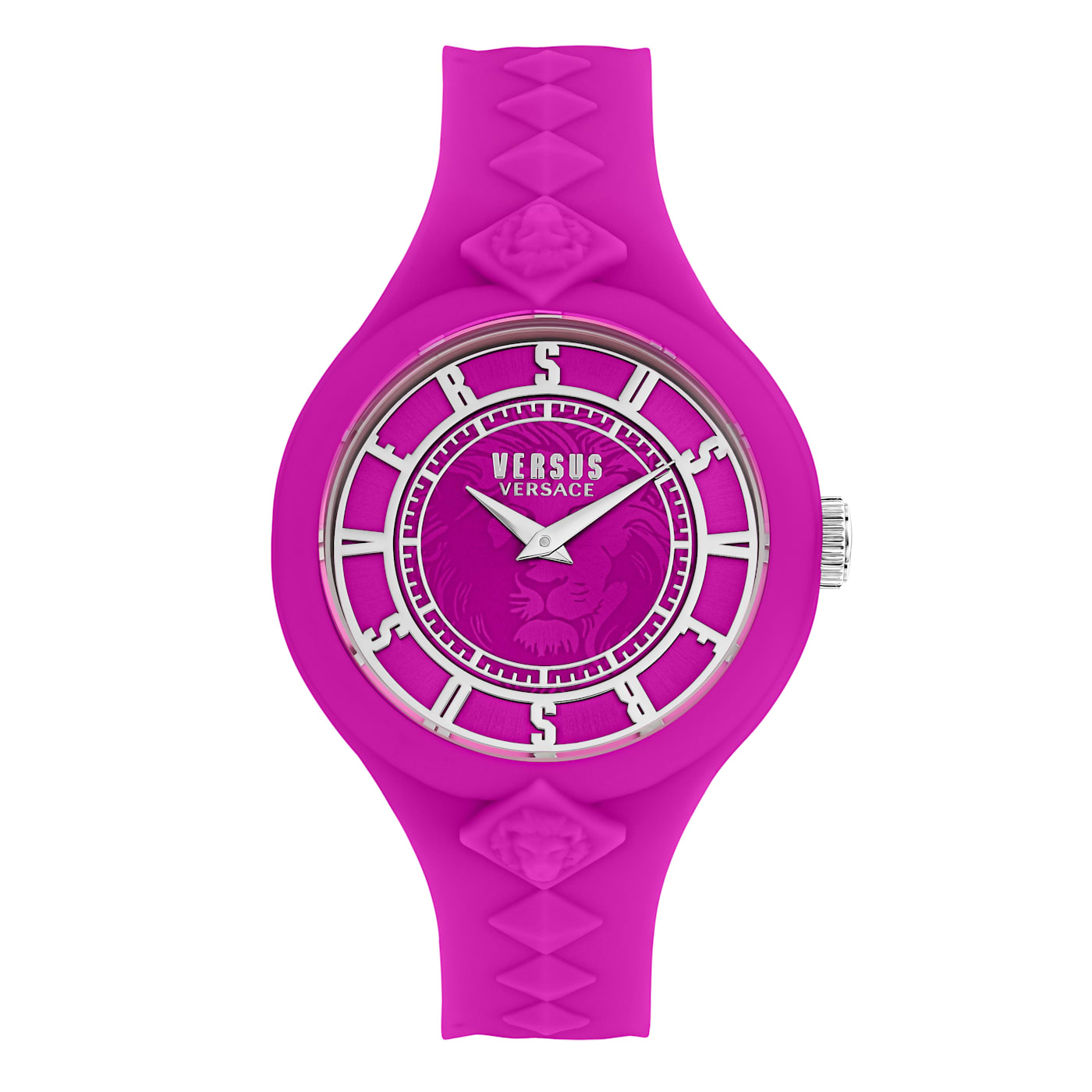 Versus Versace Fire Island Studs Pink Silicone Strap Watch 1S1F8C