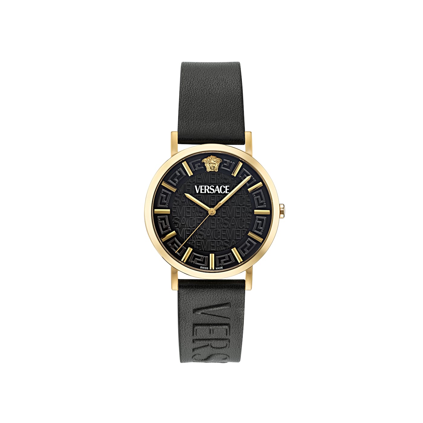 Versace thin greca circle ring top