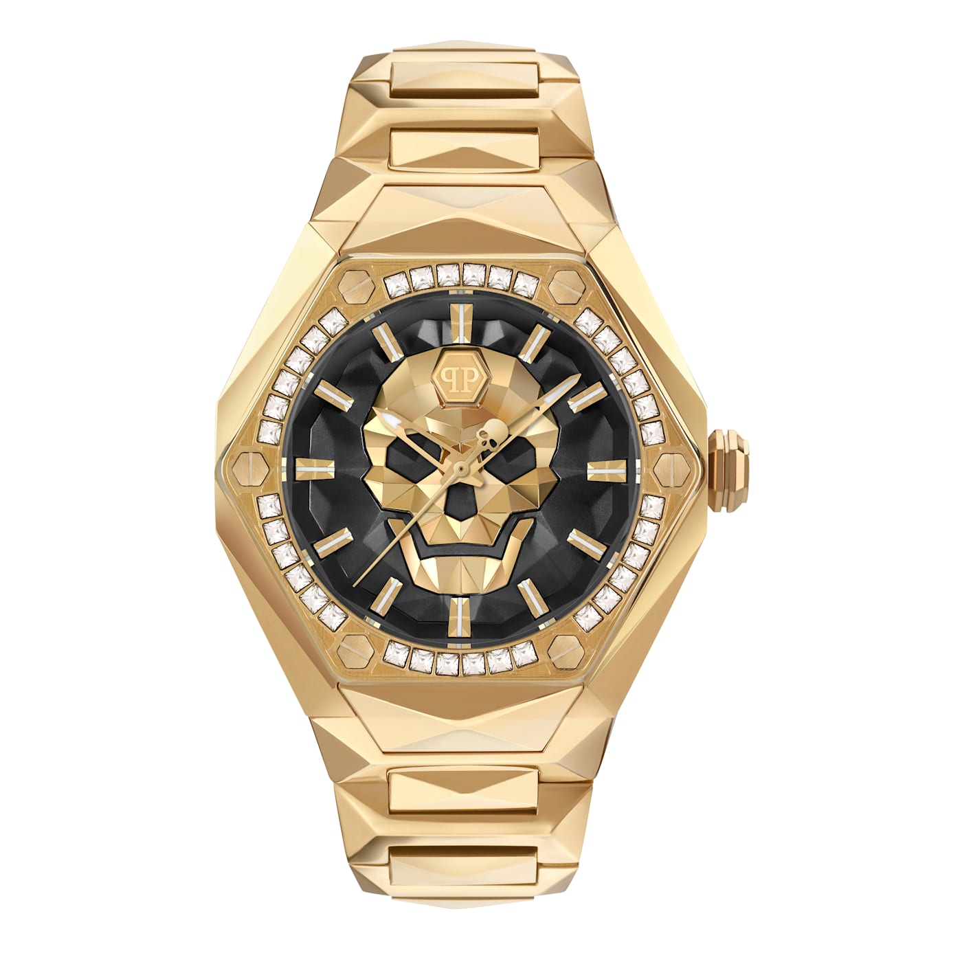 腕時計その他 Philipp Plein Ip Yellow Gold Bracelet Watch Philipp Plein Women's Queen Quartz Analog Gold Stainless