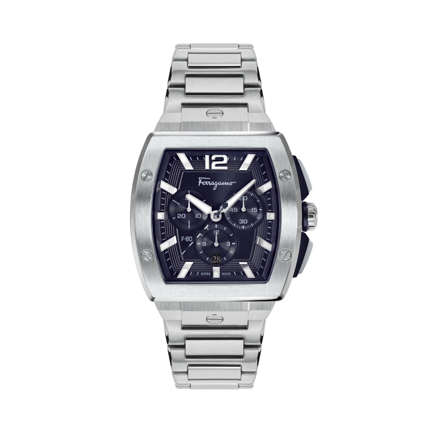 Ferragamo F 80 Tonneau Chrono Bracelet Watch 11W63A
