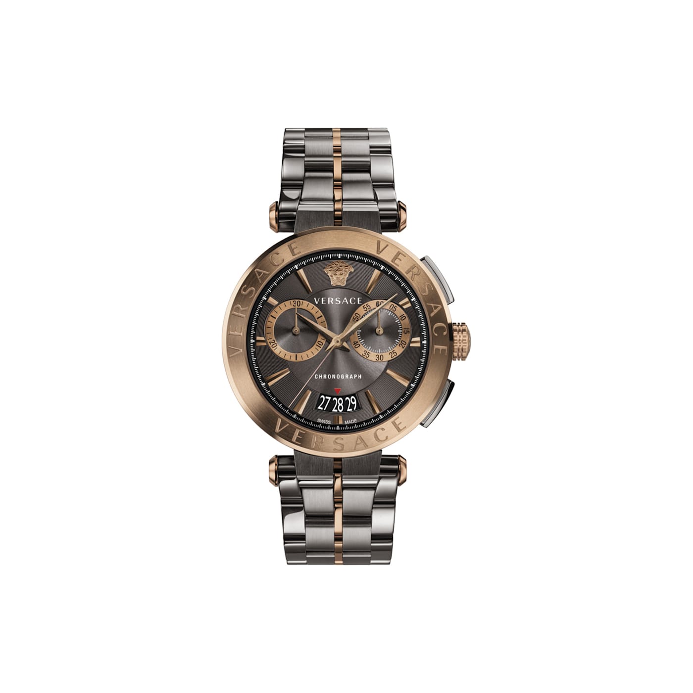 Versace silver tone aion watch sale