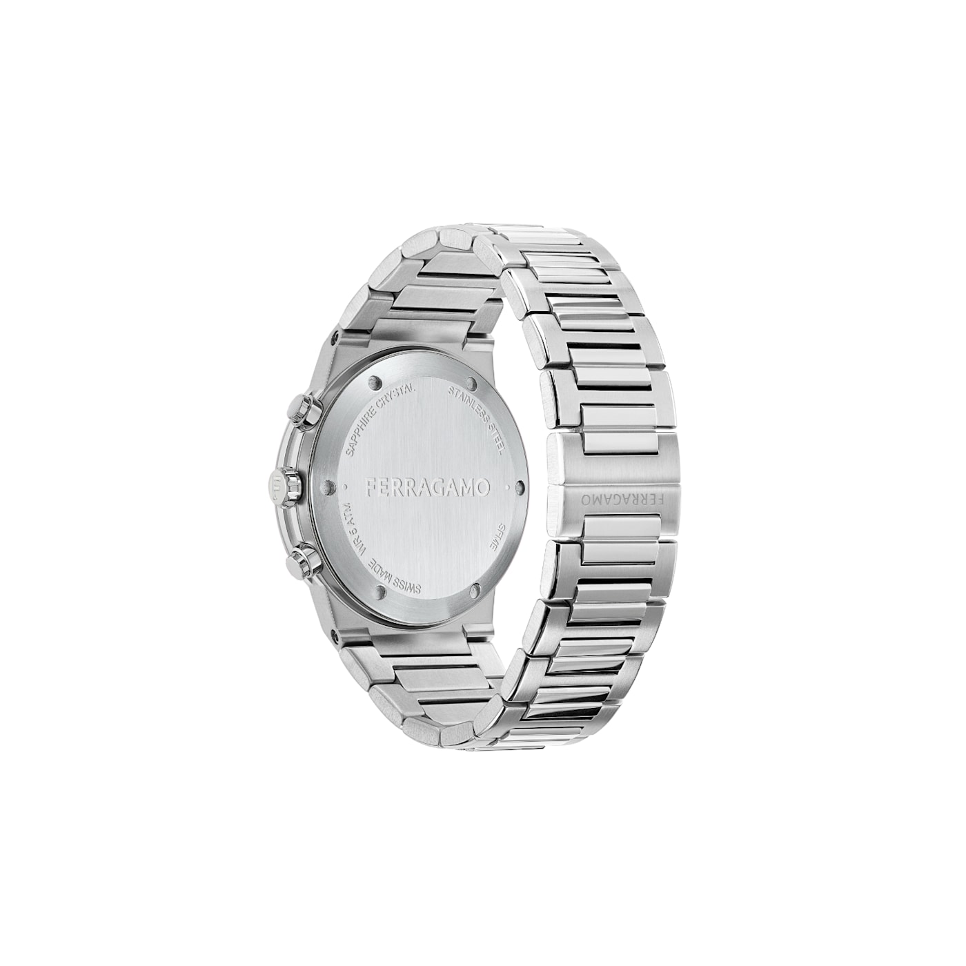 Salvatore Ferragamo アナログ時計 Ferragamo Sapphire Chrono Stainless Steel Bracelet Watch