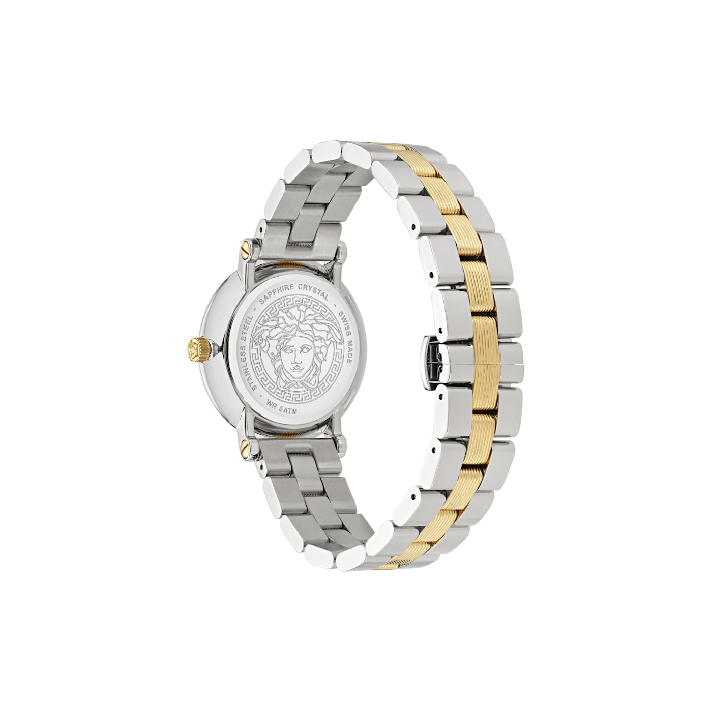 Versace Greca Flourish Green Dial Two-tone Bracelet Watch