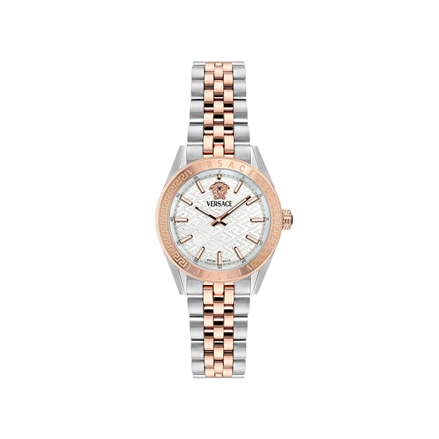 腕時計その他 Versace Versace V-Eternal Bracelet Watch With Two-Tone Case Versace Men's V-Eternal Two-Tone Stainless Steel & Guilloché