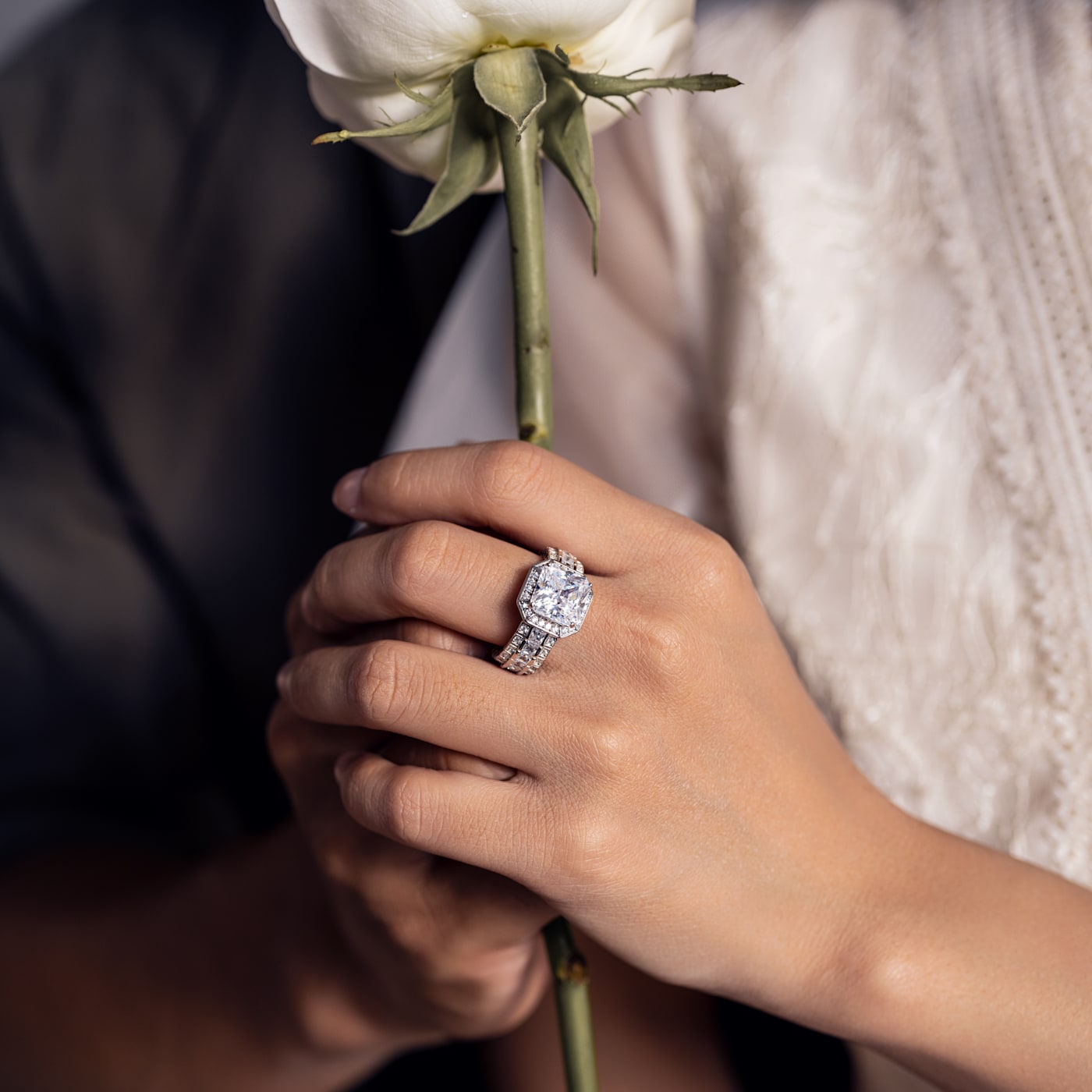 指輪・リング TATIANA Silver 925 Pencey Princess Cut Ring CR0484 1707155 925 Sterling Silver 1.5 Carat Princess Cut CZ Wedding