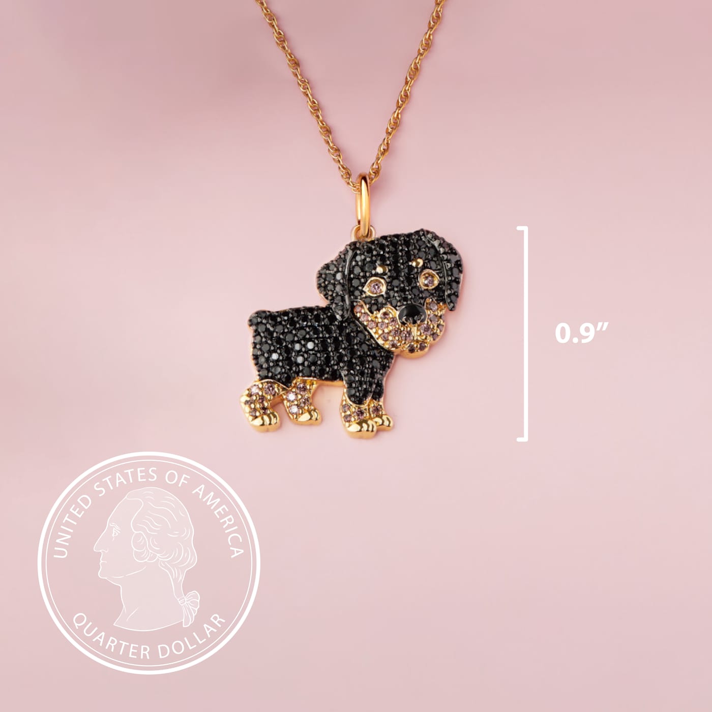 商品画像：Rottweiler Sterling Silver Pendant Necklace 3
