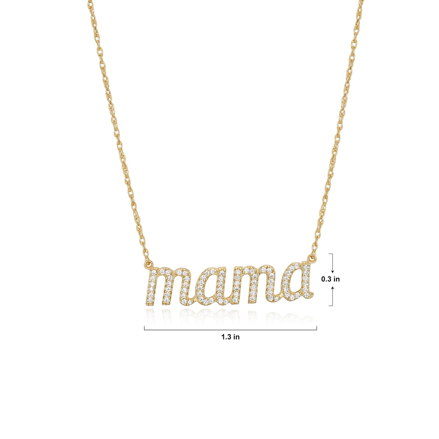 18K Yellow Gold Sterling Silver Cubic Zirconia 