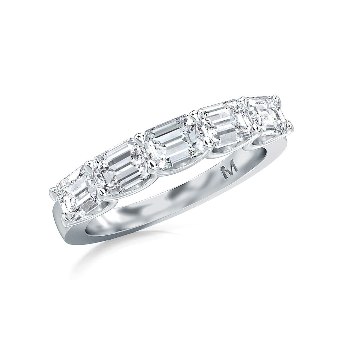 Emerald-Cut Diamond Platinum Line Bracelet, 5.92 Carats