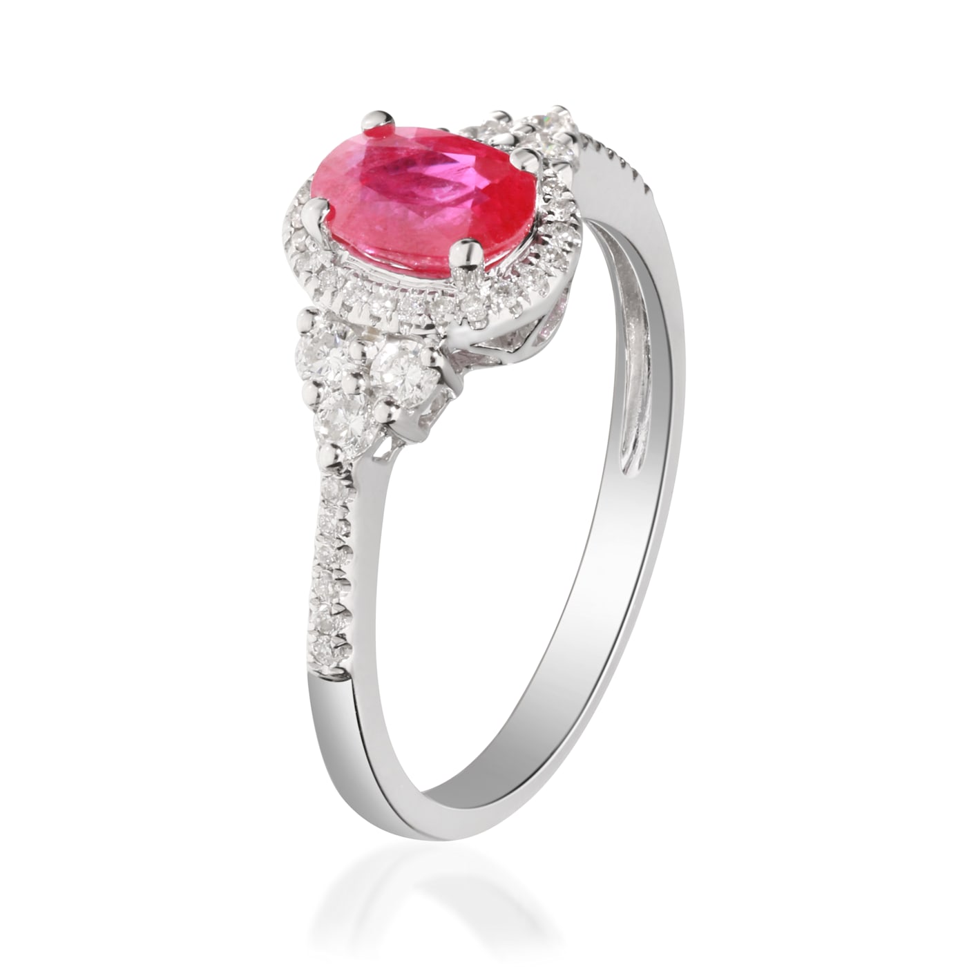 Gin & Grace 14K White Gold Ruby and Diamond Ring - 1BQ5LA