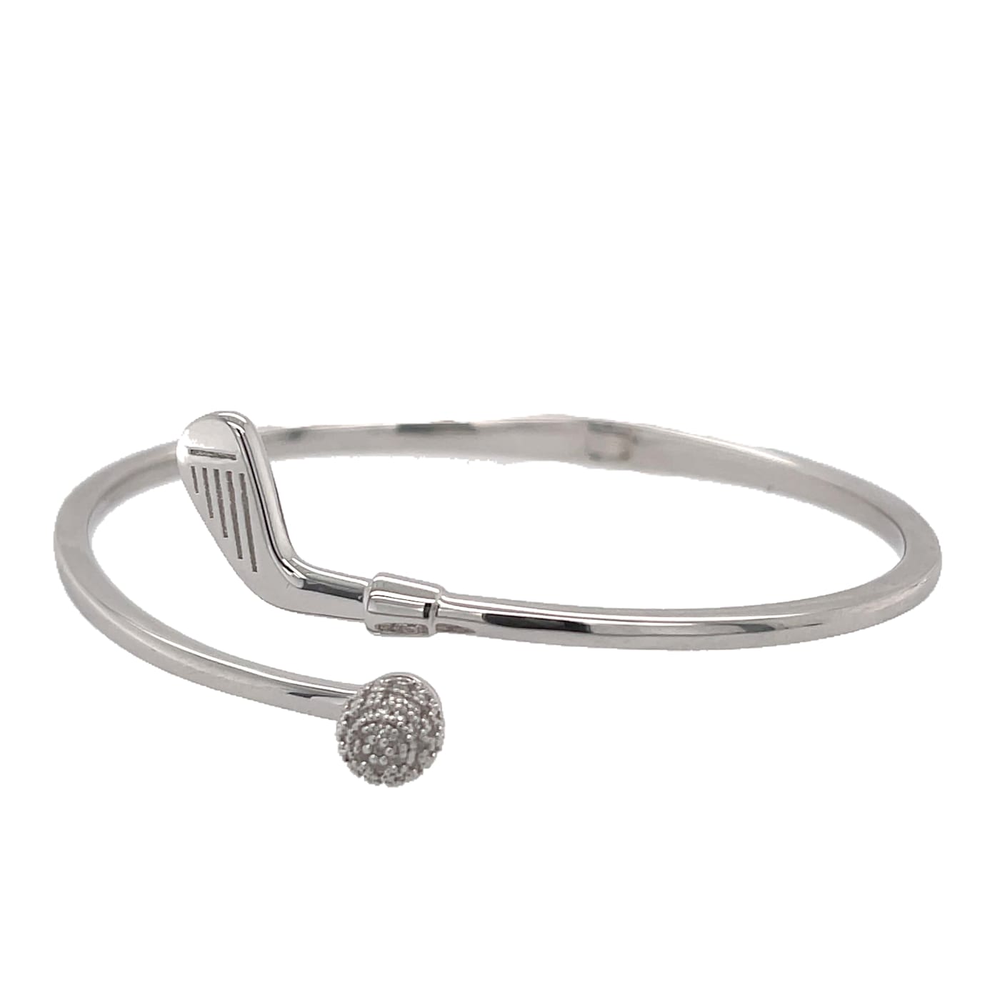 Sterling silver golf bangle deals