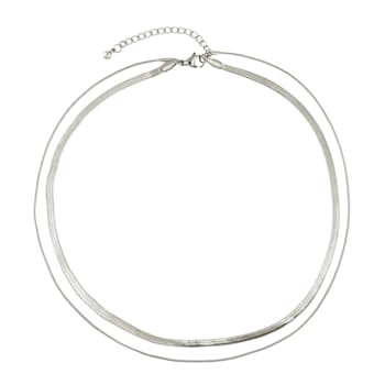 REBL Serena Hypoallergenic Steel Double Necklace