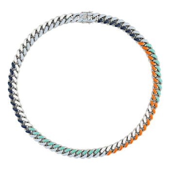 River Multi-Color Hypoallergenic Steel Enamel Chain Necklace