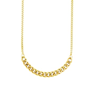 REBL Paloma 18K Yellow Gold Over Hypoallergenic Steel Curb Chain Necklace