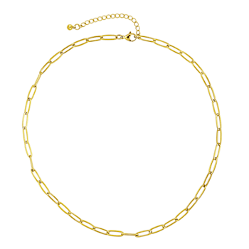 REBL Alec 18K Yellow Gold Over Hypoallergenic Steel Paperclip Necklace