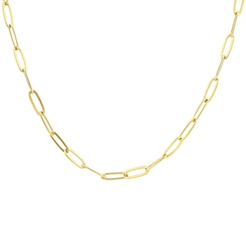 REBL Alec 18K Yellow Gold Over Hypoallergenic Steel Paperclip Necklace