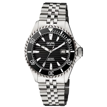 Gevril Men's 42600 Chamber Swiss Automatic Sellita SW200 Ceramic Bezel Watch