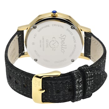 GV2 by Gevril Women's 14501 Spello MOP Dial Diamond Swiss Quartz Leather Watch