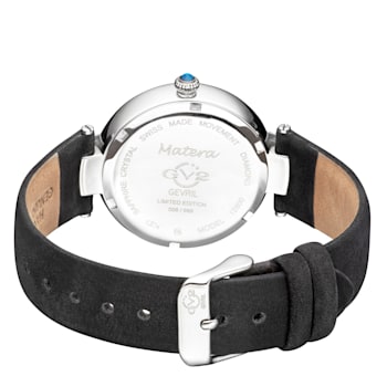 Gv2 By Gevril Women's 12800 Matera Diamonds MOP Dial Black Suede Swiss
Quartz Watch