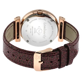 GV2 Womens Lombardy Watch, Burgundy strap