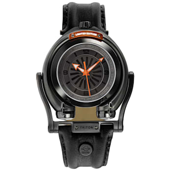 GV2 3405 Triton Men's Gun Dial Calfskin Leather Watch