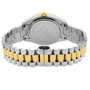 GV2 Women's Turin Diamond,White MOP Dial, Two toned IPYG Stainless Steel Watch