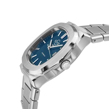 GV2 Automatic Men's Potente Blue Dial 316L Stainless Steel Bracelet Watch
